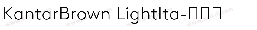 KantarBrown LightIta字体转换
